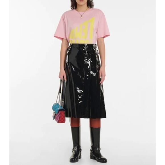 NWT Gucci Lemon Gucci print T-shirt Size XXS Pink - Picture 4 of 16